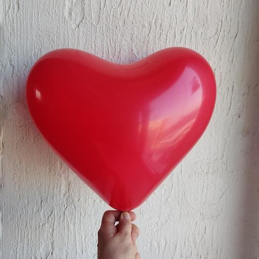 Globo de látex rojo "Corazón " 12"