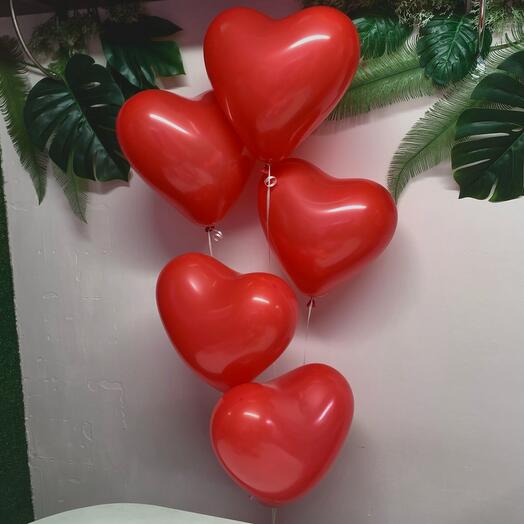 Balloons-hearts with helium