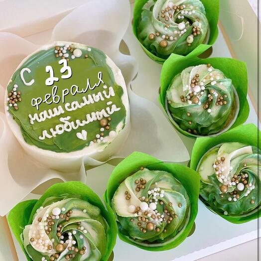 Набор капкейков и бенто мужчине на 23 февраля