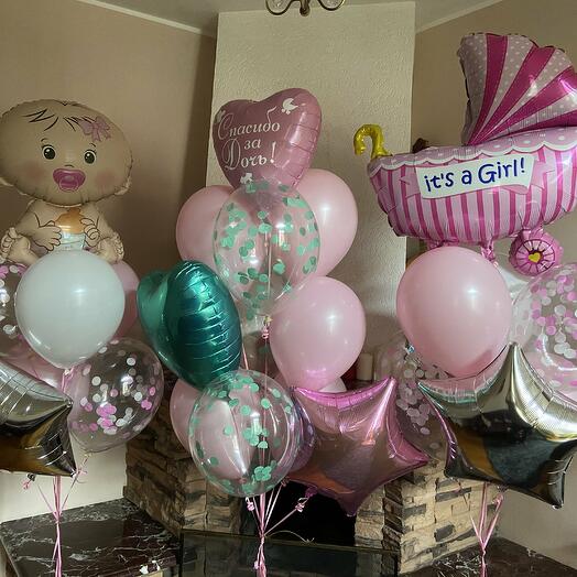 Balls for discharge from the hospital, for a girl, 25 pieces
