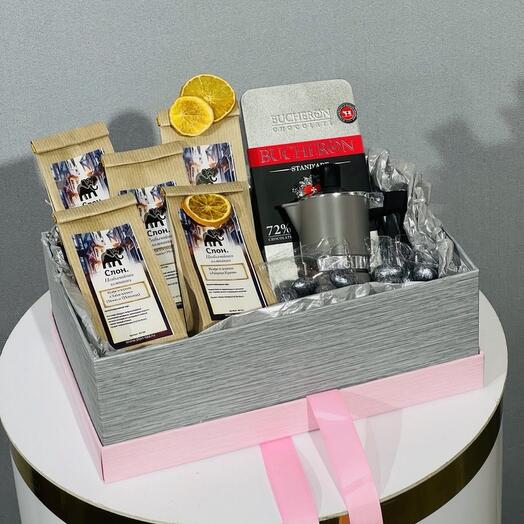 Regalo con café de lujo y Cafetera géiser