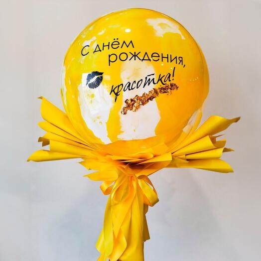 Букет с окрашенным баблом