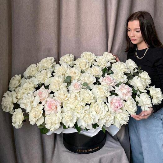 101 французская роза в коробке