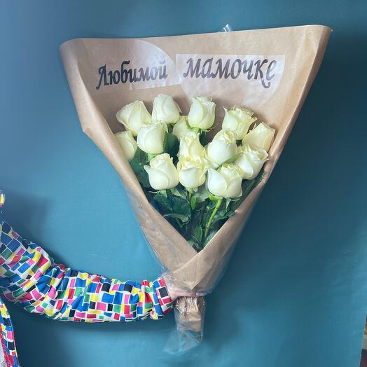 Белые Розы для мамы