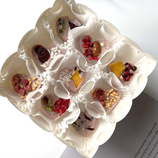 Шоколадные конфеты ручной работы Сердца 9 шт