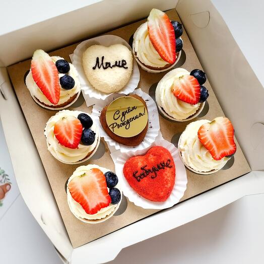 Набор птичка и капкейки