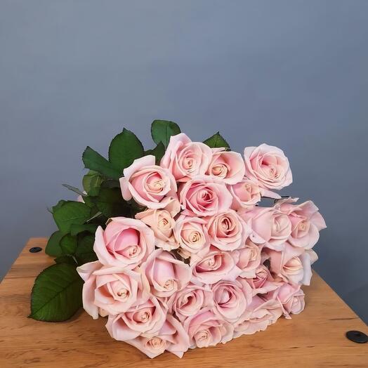 25 pink roses 50 cm tall