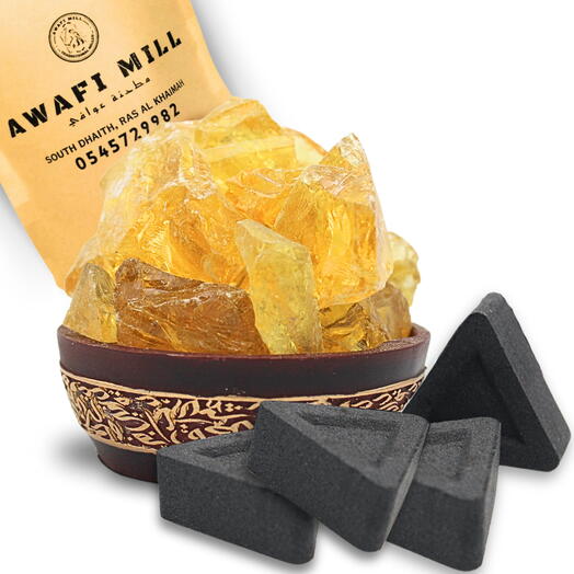 AWAFI MILL Moroccan Bakhoor | Triangle Charcoal Tablet - Pack of 120 Gram with 20 Charcoal Piece