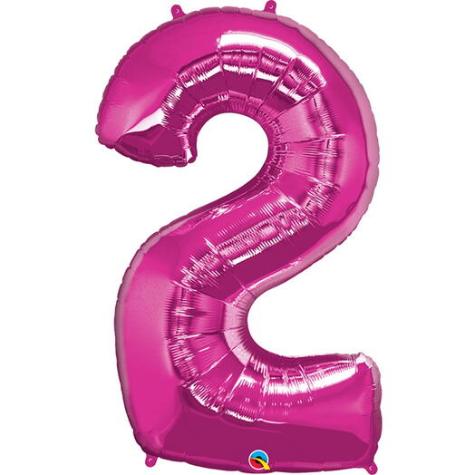 Pink Number Two Helium Balloon