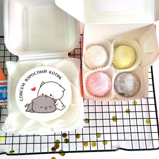 Бенто торт на день рождения с набором моти 52