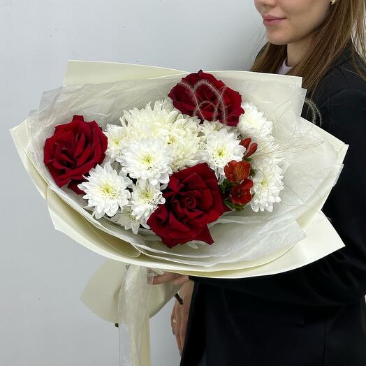 💘💐Сборный букет с красными розами