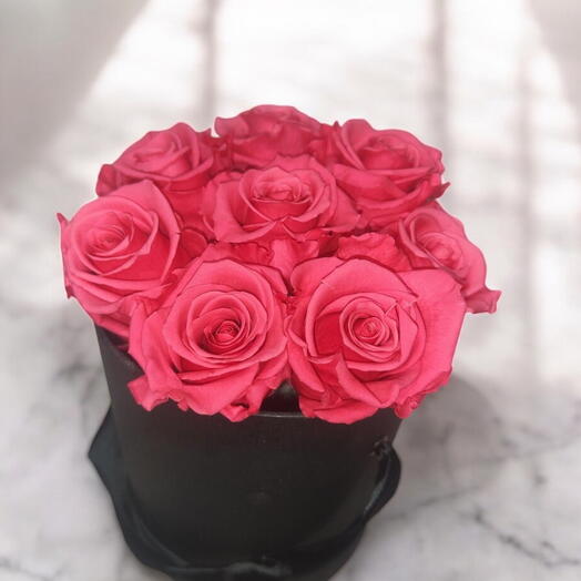 Caja de rosas preservadas pequena