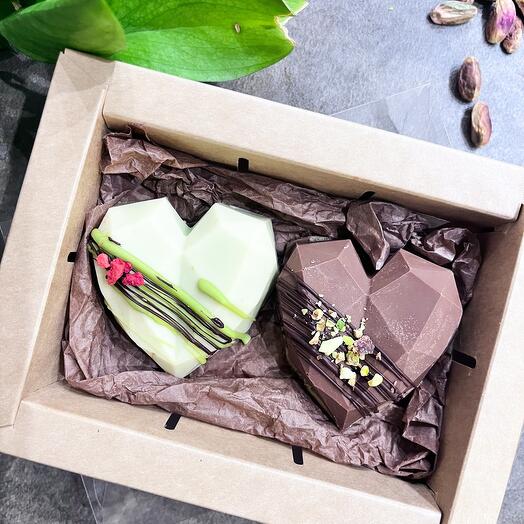 Набор дубайских сердечек 2 шт-  подарок любимой девушке, коллеге, подруге, сестре, жене, маме