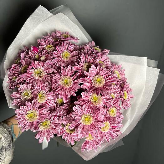 Оригинальный букет хризантем 💐