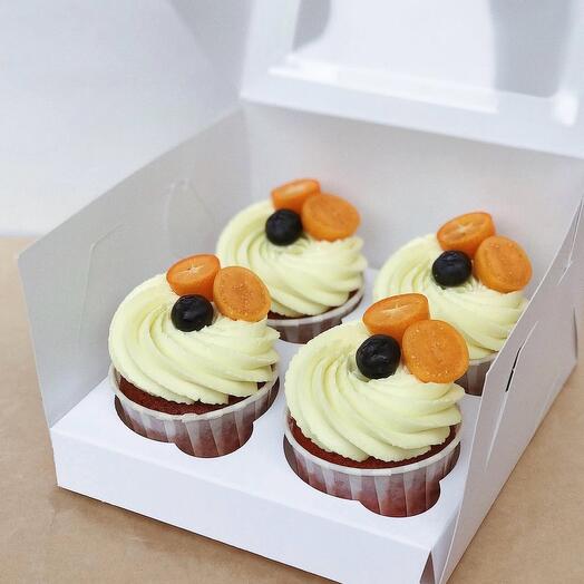 Капкейки ванильные 🧁(4шт)