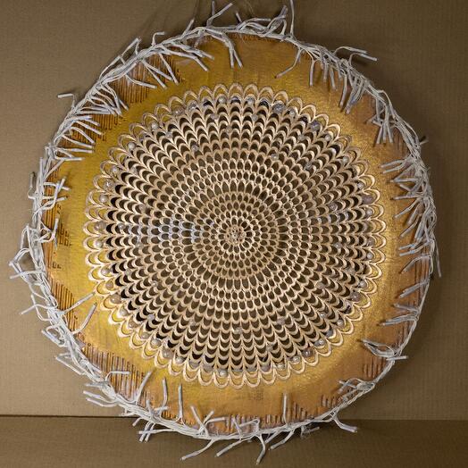 Авторский светильник "Северный ветер" Д 48 см, Холодный белый свет