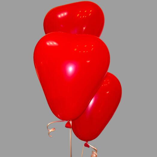 Szív alakú léggömbök 3 darab