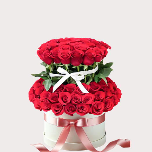 Two-Tiered Red Rose Delight