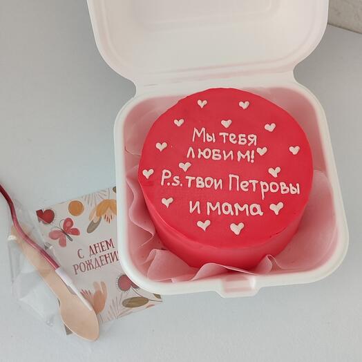 Бенто торт "мы любим тебя"