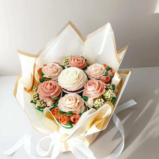 Букет из капкейков " Розы"