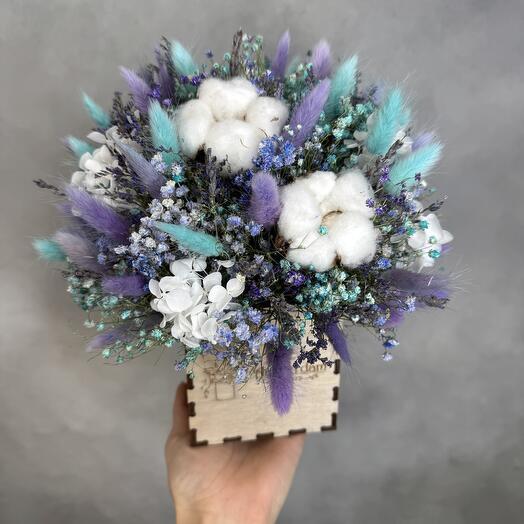 Ящик из сухоцветов 140