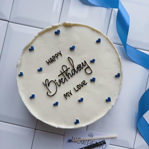 Торт 1 кг «happy birthday my love»