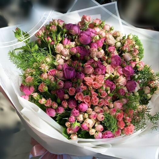 Assorted bush roses