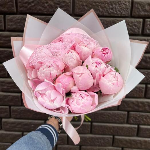 Розовые пионы Sarah 15 шт