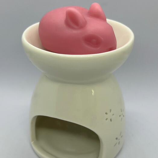 Мелтсы в виде пасхального кролика, waxmelts, аромавоск розовый