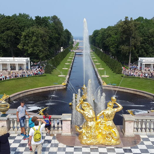 Электронный подарочный сертификат. Экскурсия в Петергоф. Нижний парк. Фонтаны нижнего парка