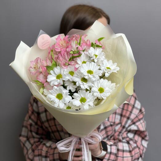 Авторский букет с ромашками 🌸