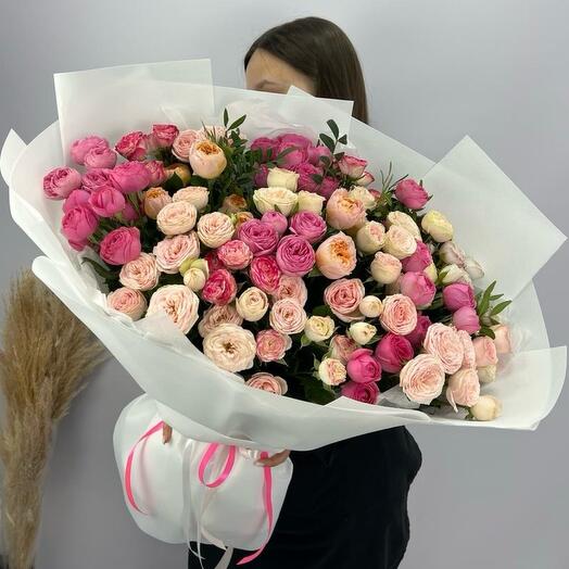35 кустовых пионовидных розочек🌸
