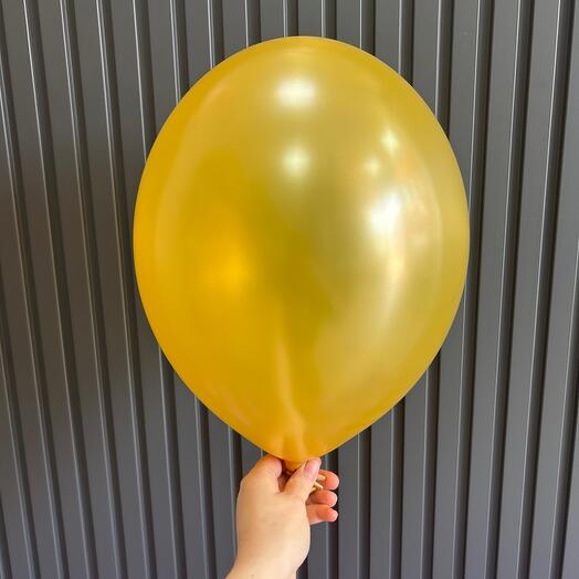 Шар «Gold» с гелием и лентой