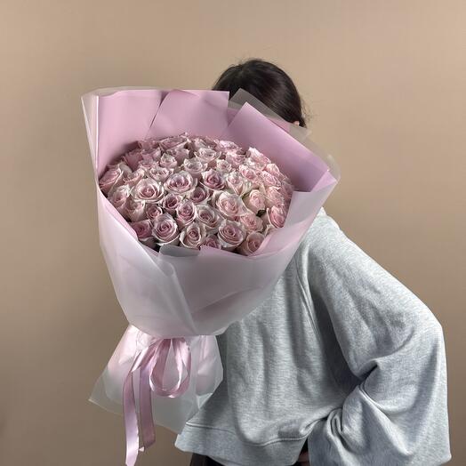 Букет из 51 розовой розы 😍💝