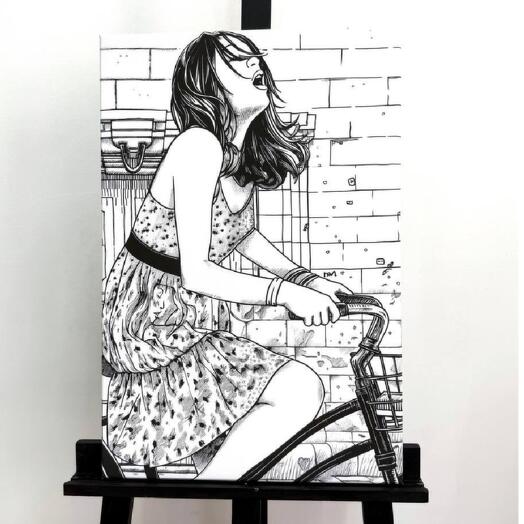 Картина "Летом опять на велосипеде"