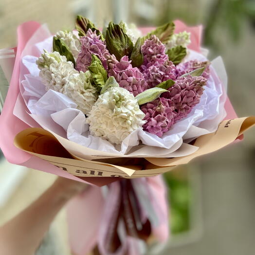 Букет Сирени из зефира 25 см