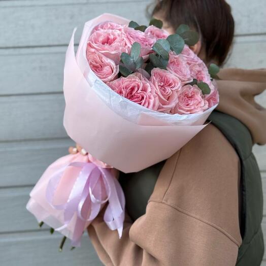 Монобукет из пионовидных роз Pink O Hara