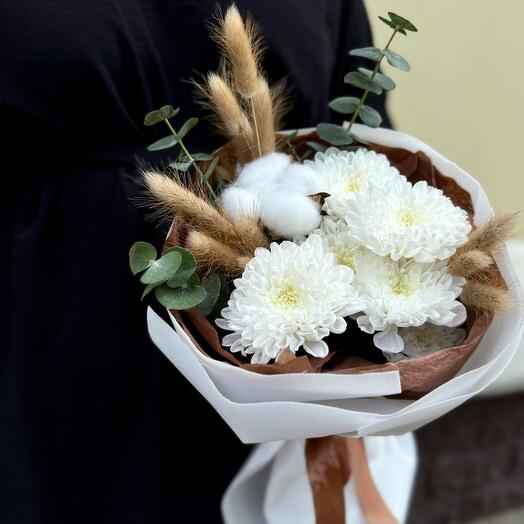 Букет комплимент с хлопком