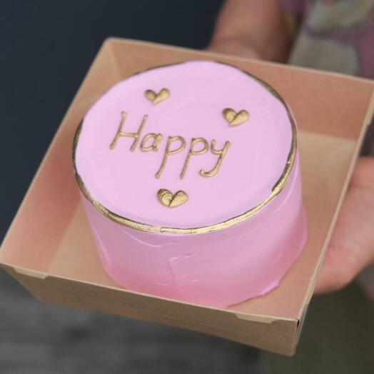 Бенто-торт молочная девочка розовый