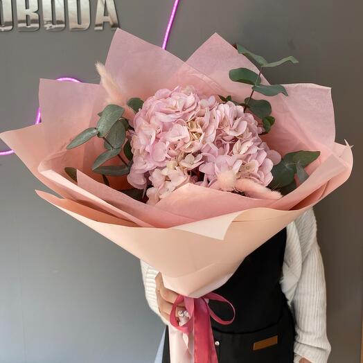 Букет с розовой гортензией🌷