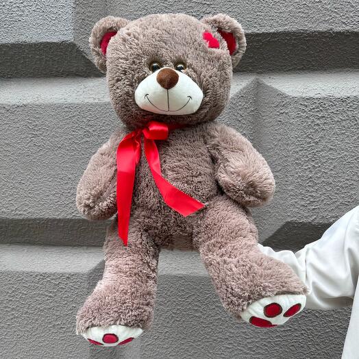Мягкая игрушка «Мишка с красным бантом»