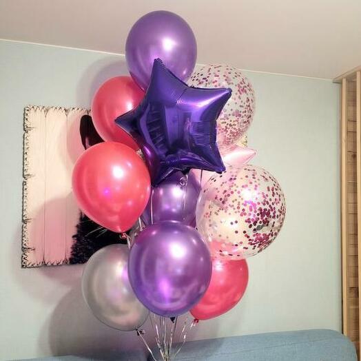 Ramo de globos "malvavisco Brillante"