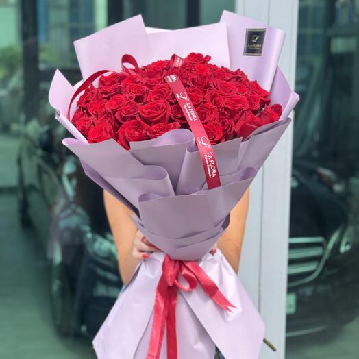 51 красная роза 🌹розы