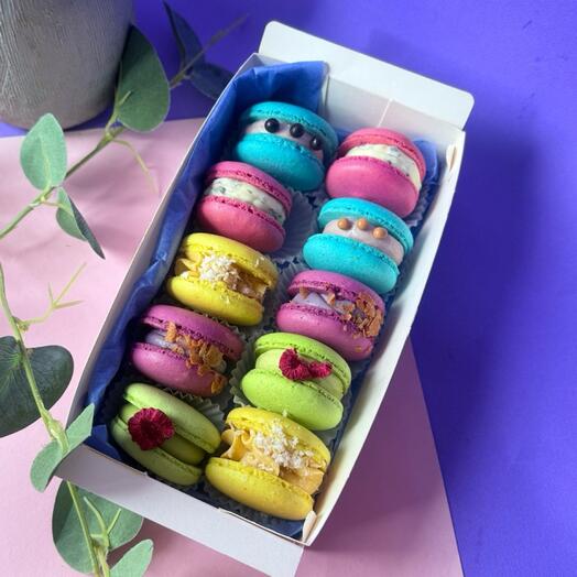Макоронс Ассорти 10 штук (5 вкусов) подарок
