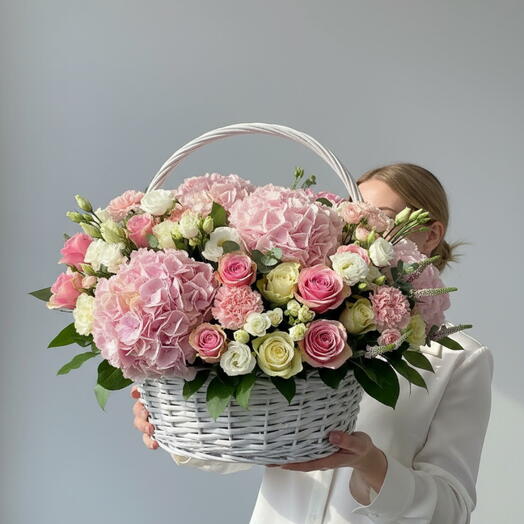 Корзина с цветами Лакшери