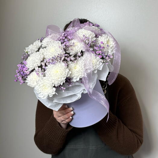 Цветы в коробке «Фиолетовая Симфония»💜
