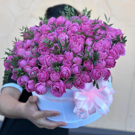 Пионовидная кустовая Роза Мисти Бабблз