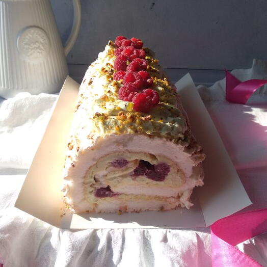 Меренговый рулет Фисташковый