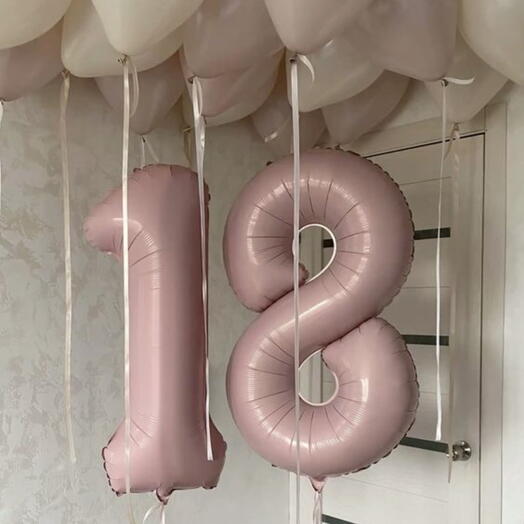 Set of balloons for 18th birthday
