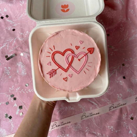 Бенто торт на День Святого Валентина Сердечки2, коллекция «14 февраля»